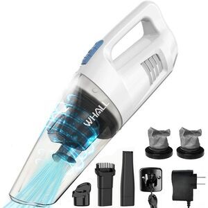 Whall -  Cordless Handheld Vacuum, Wet/Dry Cleaner wi White